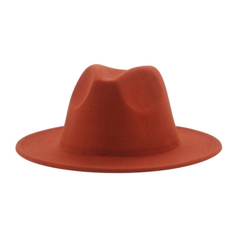 Women Luxury Fedora Hat Women Fedora Hat Women Solid Wide Brim Winter Men Hat Retro Wide Autumn Unique Style Men Hat Vintage Brown Formal Wedding Fedora Hats