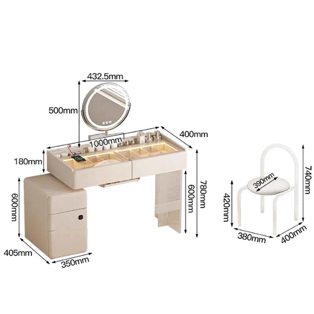 Makeup Dressing Vanity Table Accessories Storage Modern Vanity Table Bedroom Table De Maquillage Avec Miroir Bedroom Furniture