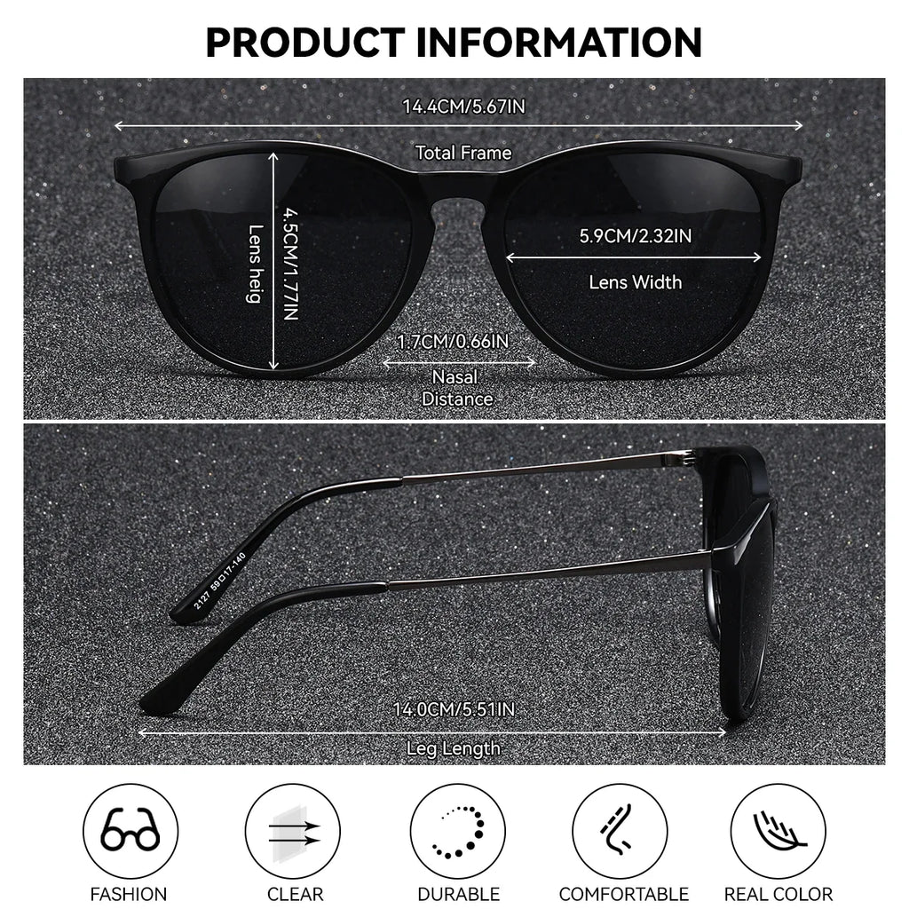 BARCUR Sunglasses Women’s Leopard Print Two-Tone Cat Eye Fashion Glasses – Trendy Polarized UV400 Gradient TAC Lenses for Summer Travel & Outdoor Activities
