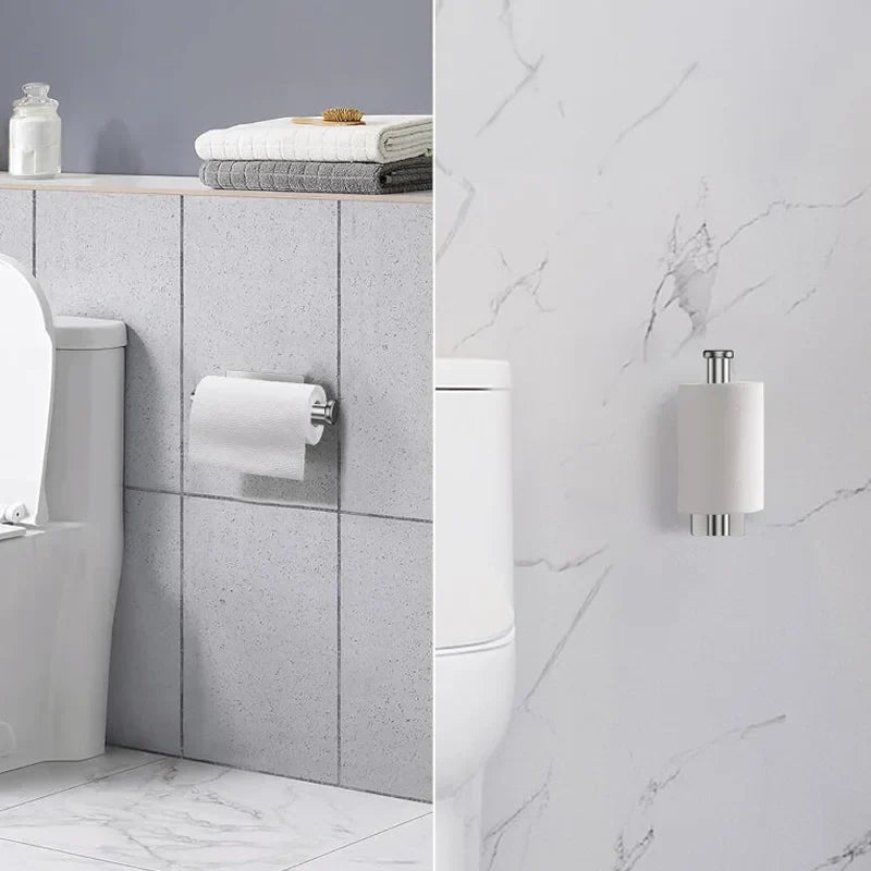 5-Piece Bathroom Hardware Set – Wall-Mounted Accessories Including Towel Bar, Hooks, and Toilet Paper Holder