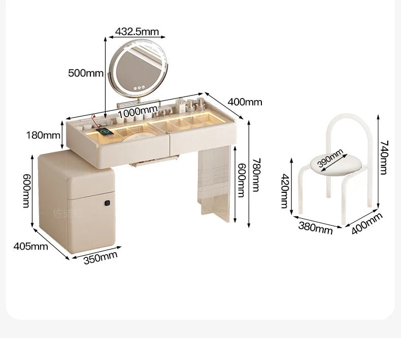 Makeup Dressing Vanity Table Accessories Storage Modern Vanity Table Bedroom Table De Maquillage Avec Miroir Bedroom Furniture