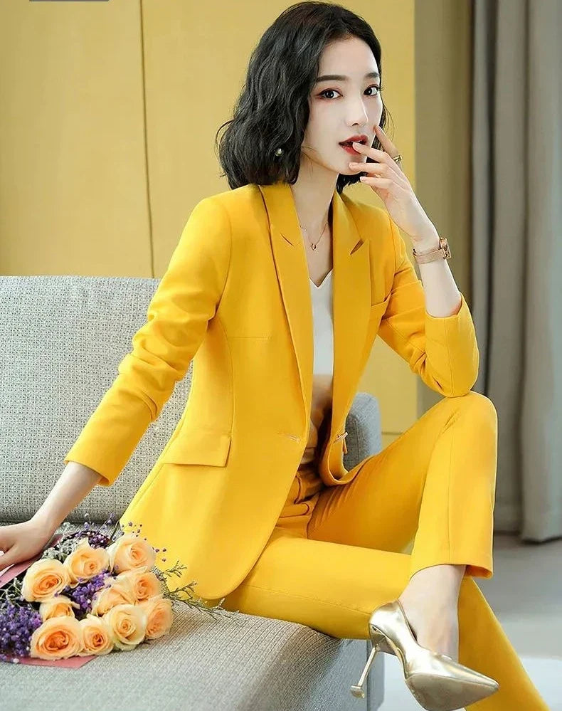 Pant 2 Piece Outfit 2024 Summer Womens Matching Sets Pants Elegant High Quality Blazer Suit Set Of Two Fashion Pieces For Women