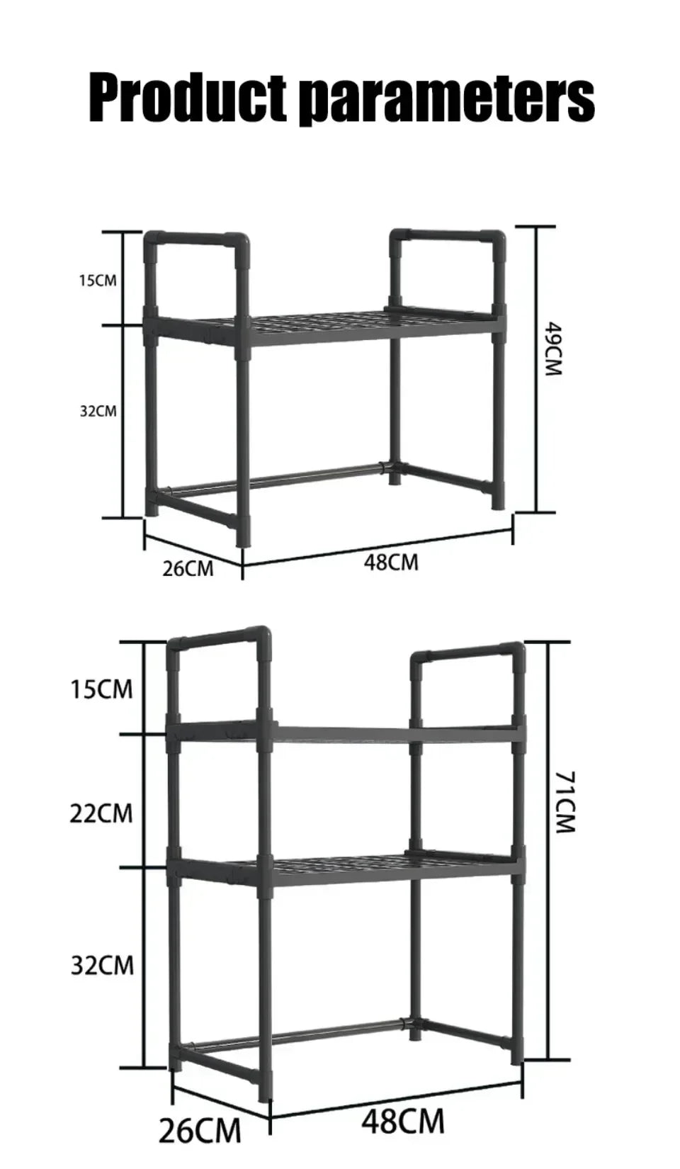 Kitchen Elevated Design Seasoning Rack Microwave Storage RackBilayer Oven Modern Minimalism Kitchen Accessories Organizer