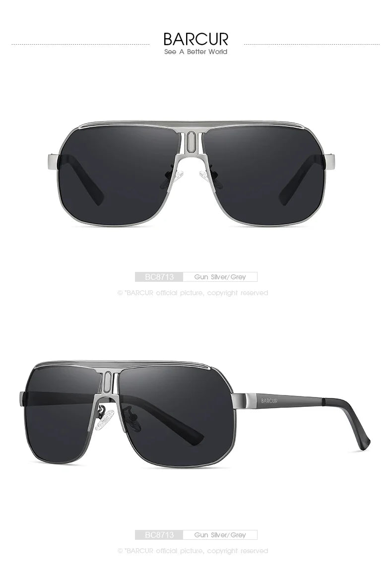 BARCUR Polarized Sports Sunglasses for Men Fashionable Fishing Driving Hiking and Outdoor Eyewear UV400 Protection Gradient Lenses