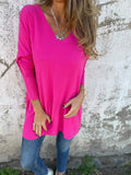Spring Oversize Knitted Women Tops White V-neck Long Sleeve Loose Top Female Elegant Fashion Casual Trendy Ladies Clothes