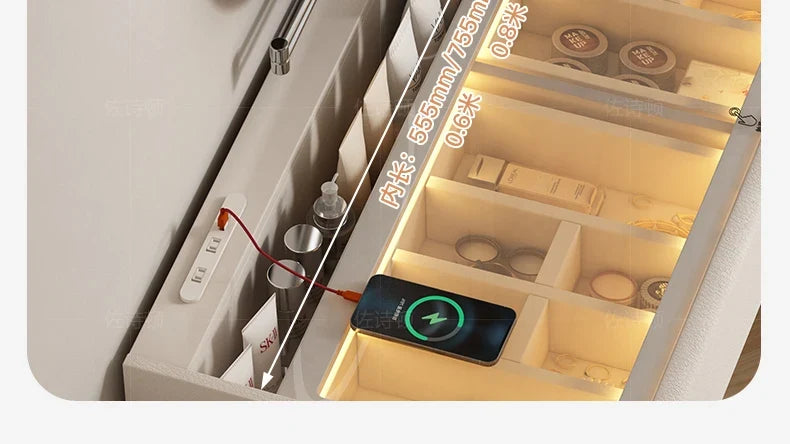 Makeup Dressing Vanity Table Accessories Storage Modern Vanity Table Bedroom Table De Maquillage Avec Miroir Bedroom Furniture