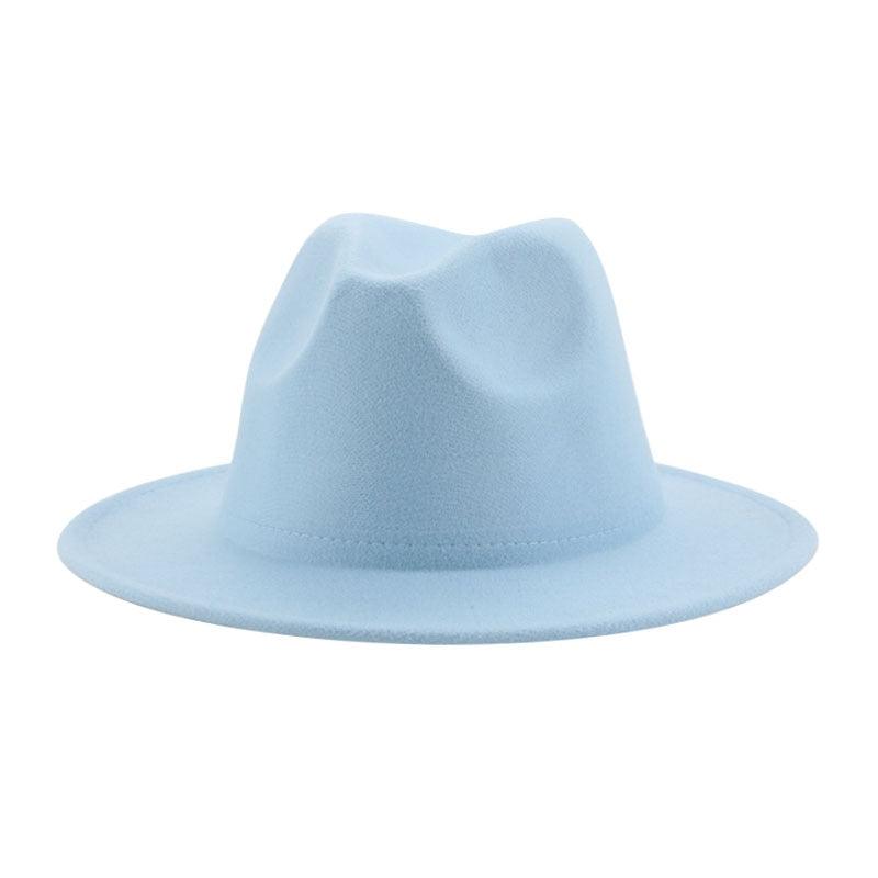Women Luxury Fedora Hat Women Fedora Hat Women Solid Wide Brim Winter Men Hat Retro Wide Autumn Unique Style Men Hat Vintage Brown Formal Wedding Fedora Hats
