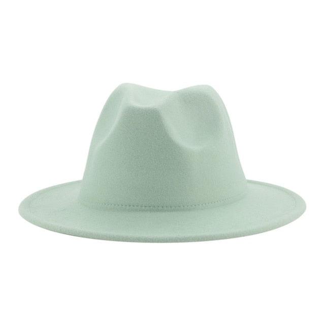 Women Luxury Fedora Hat Women Fedora Hat Women Solid Wide Brim Winter Men Hat Retro Wide Autumn Unique Style Men Hat Vintage Brown Formal Wedding Fedora Hats