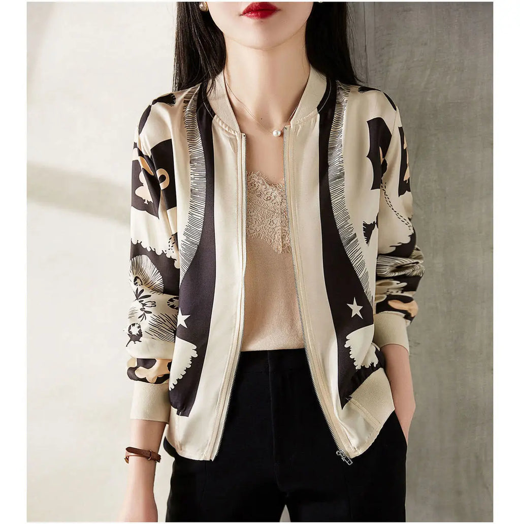Striped Chiffon Shirt  Women Short-sleeved Fashionable Loose French Chic Feminine Belly Covering Top