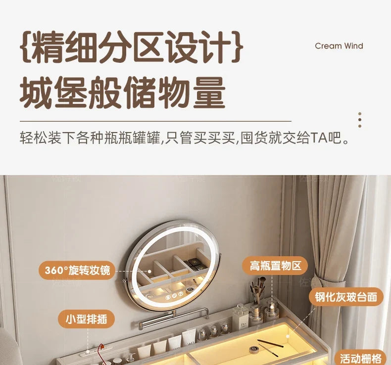 Makeup Dressing Vanity Table Accessories Storage Modern Vanity Table Bedroom Table De Maquillage Avec Miroir Bedroom Furniture