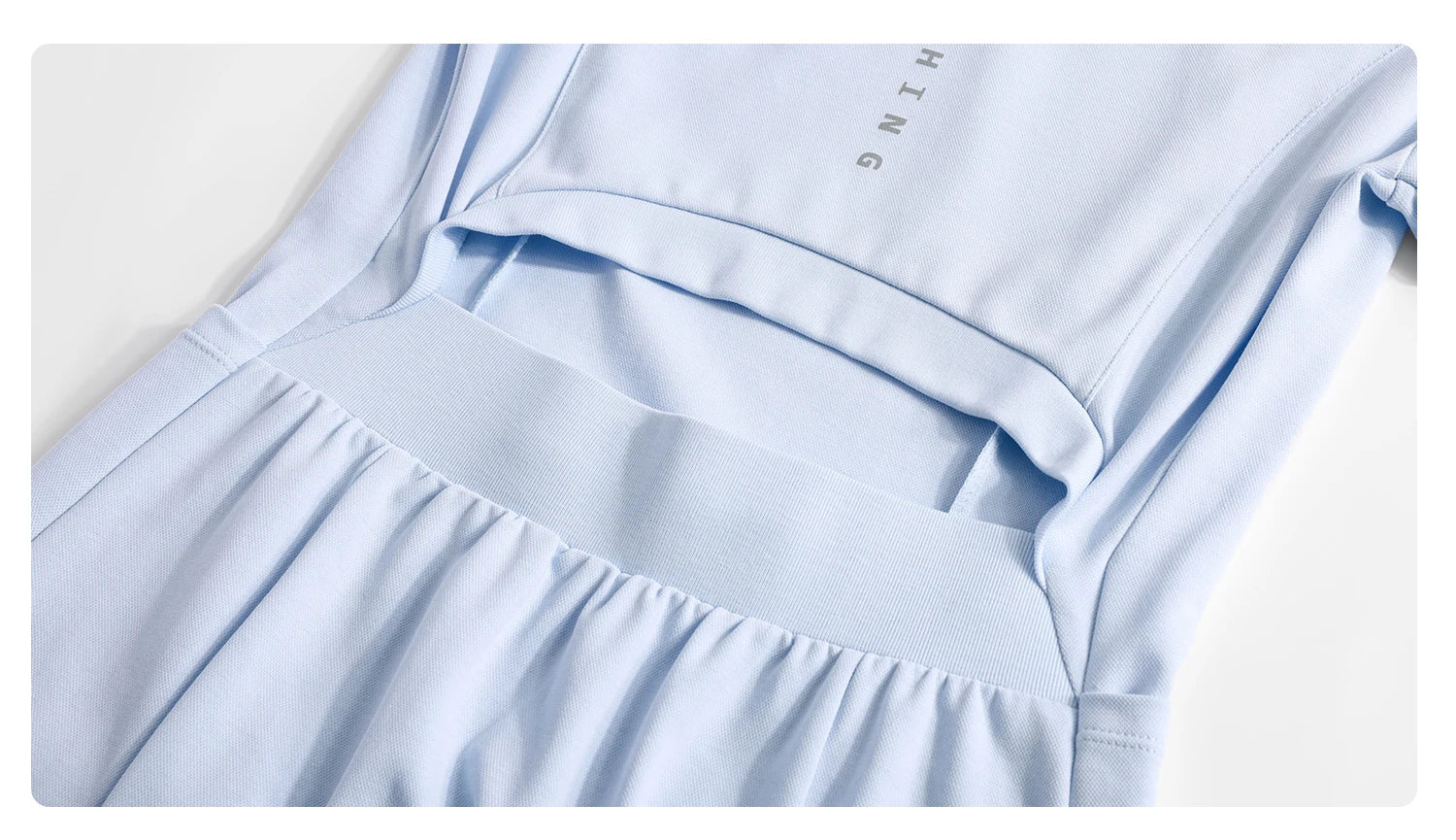 DRUR Elegant Tennis Dress Women Summer Lightweight Quick Dry Sports Dress Back Hollow Out Golf Wear Yoga Clothing Sportswear New