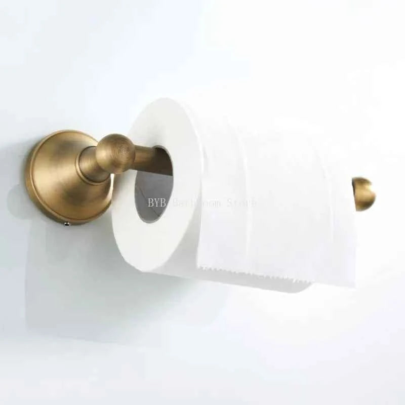 Bathroom Accessories Antique Brass Wall Mounted Toilet Paper Holder Towel Ring Robe Coat Hook Bathroom Hardware