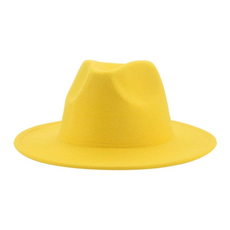 Women Luxury Fedora Hat Women Fedora Hat Women Solid Wide Brim Winter Men Hat Retro Wide Autumn Unique Style Men Hat Vintage Brown Formal Wedding Fedora Hats