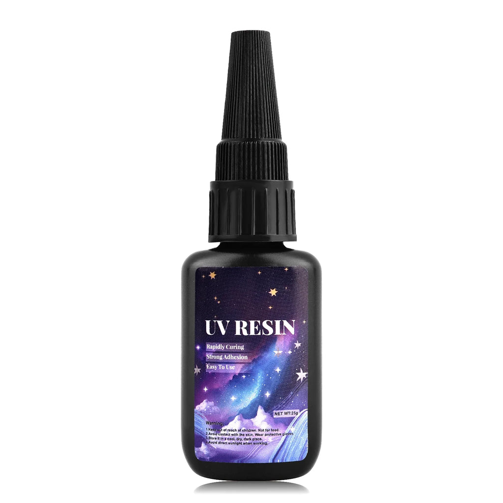 25g UV Resin Glue Bonding & Welding UV Glue Kit With Light Quick-Drying Resin Glue For Bonding Glass Metal Wood DIY Crafts Decor
