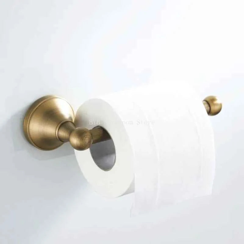 Bathroom Accessories Antique Brass Wall Mounted Toilet Paper Holder Towel Ring Robe Coat Hook Bathroom Hardware