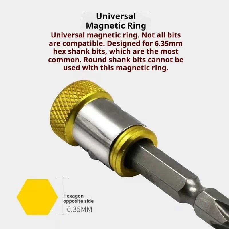 Universal 1 PCS Magnetic Ring Alloy Magnetic Ring Screwdriver Bits Anti-corrosion Strong Magnetizer Drill Bit Magnetic Ring