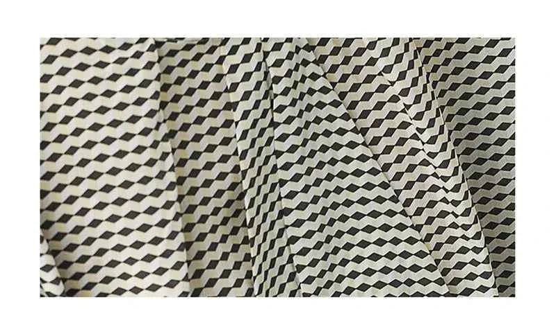 Striped Chiffon Shirt  Women Short-sleeved Fashionable Loose French Chic Feminine Belly Covering Top