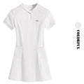 DRUR Elegant Tennis Dress Women Summer Lightweight Quick Dry Sports Dress Back Hollow Out Golf Wear Yoga Clothing Sportswear New