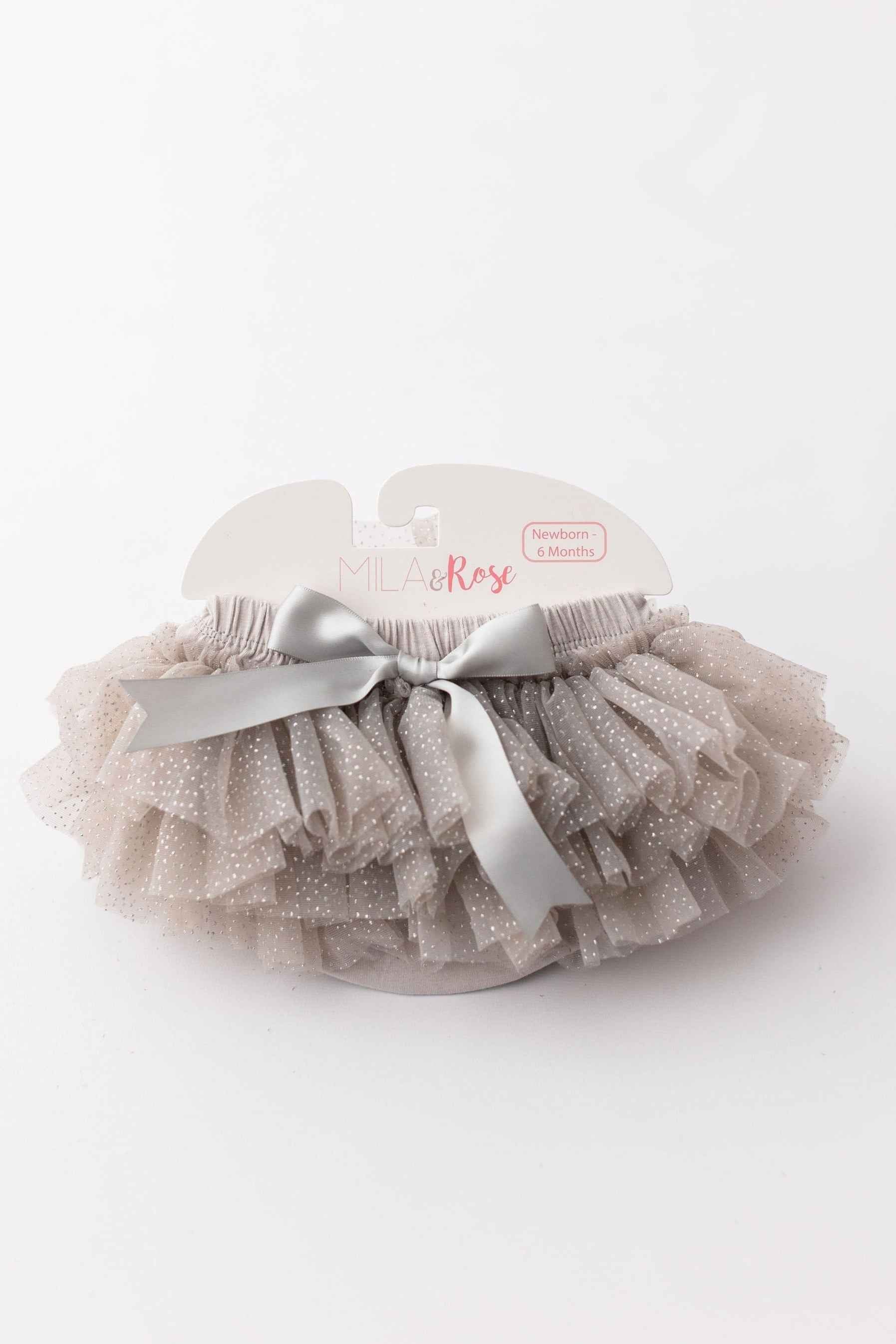 SALE Silver Glitter Ruffle Tutu Bloomer