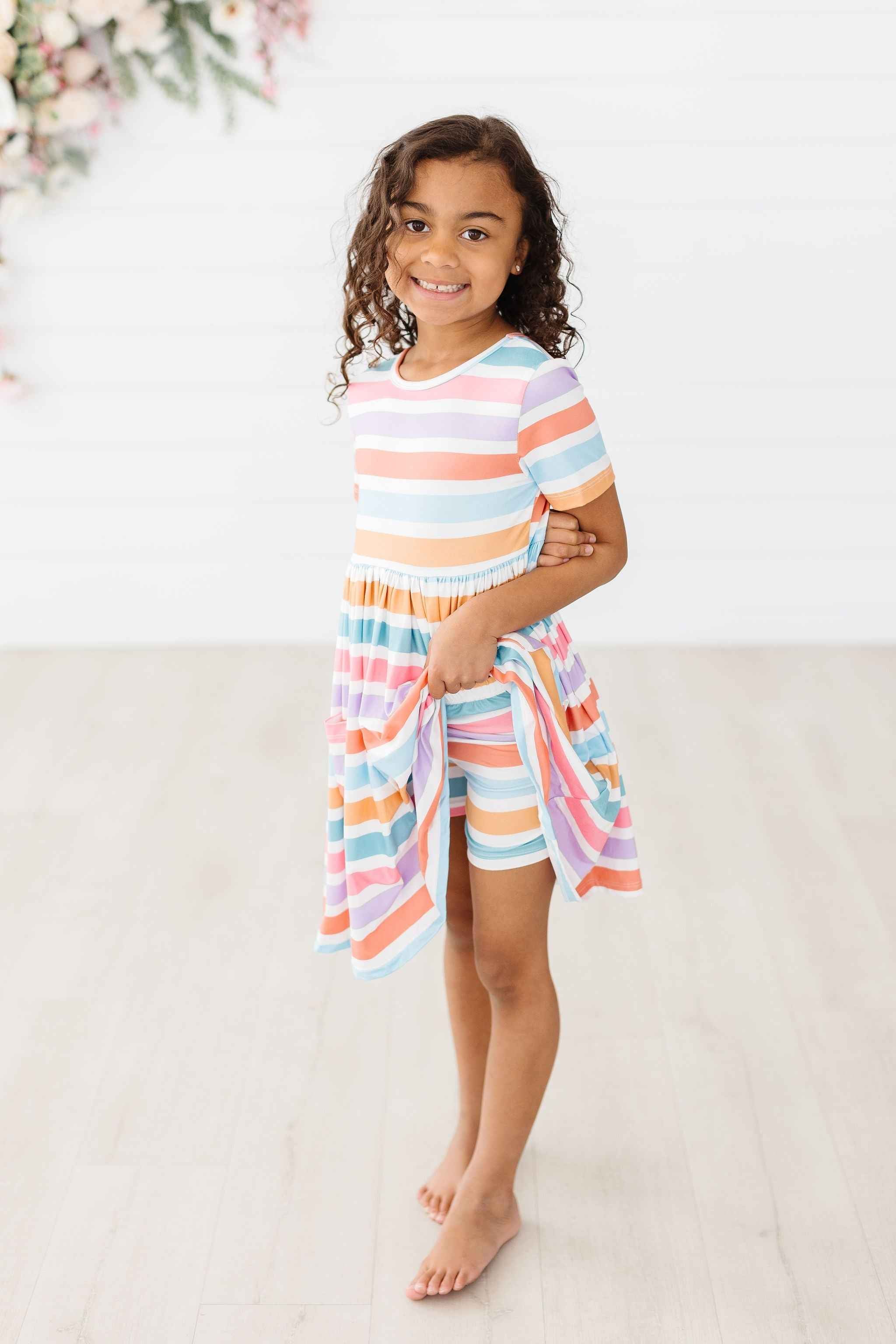 Spring Stripes S/S Pocket Twirl Dress