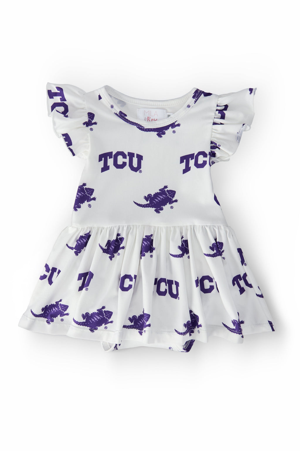 TCU White Frog S/S Flutter Twirl Bodysuit