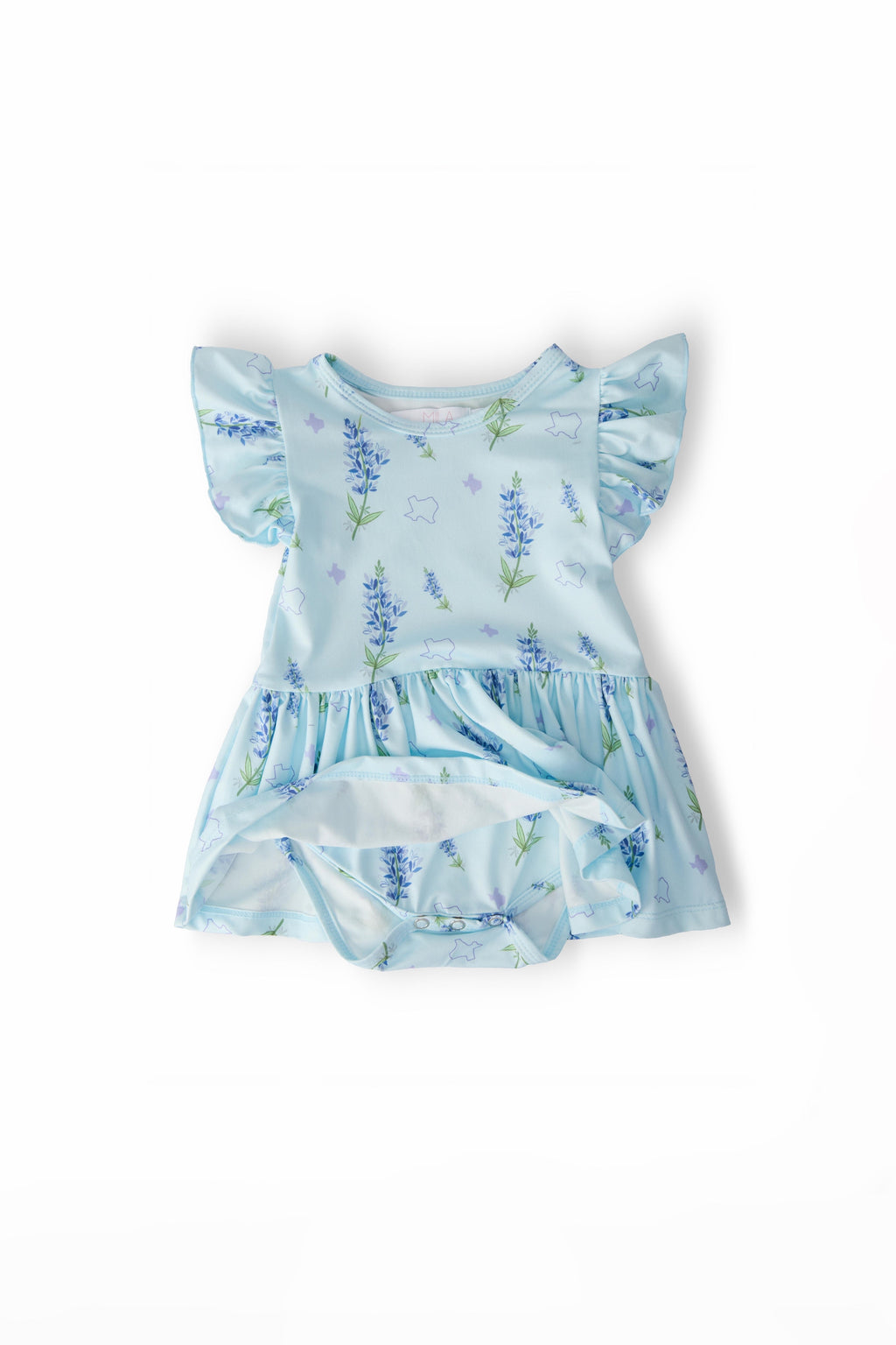 Texas Bluebonnets S/S Flutter Twirl Bodysuit