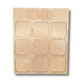 Unfinished Wood Tic Tac Toe Board | Paint By Line Crafts | 12" DIY