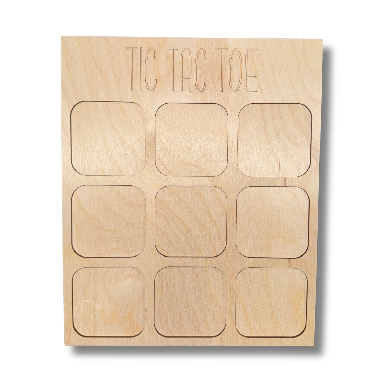Unfinished Wood Tic Tac Toe Board | Paint By Line Crafts | 12" DIY