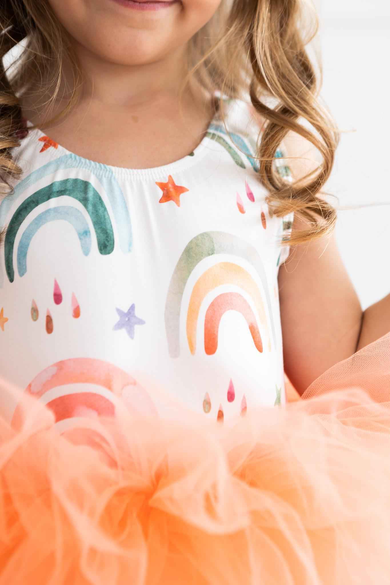 Tonal Rainbow Tank Tutu Leotard