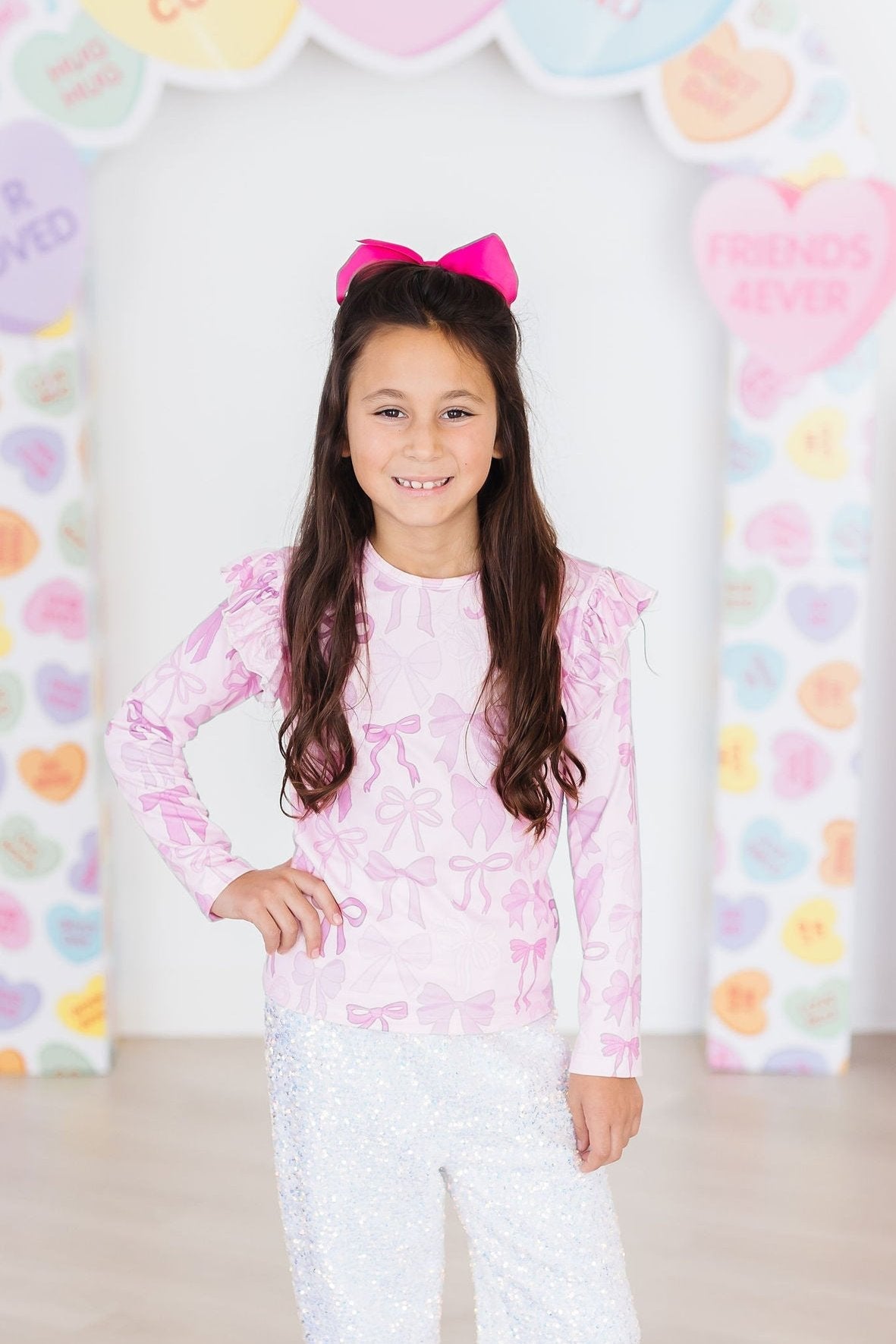 SALE Twinkle Ties L/S Ruffle Tee