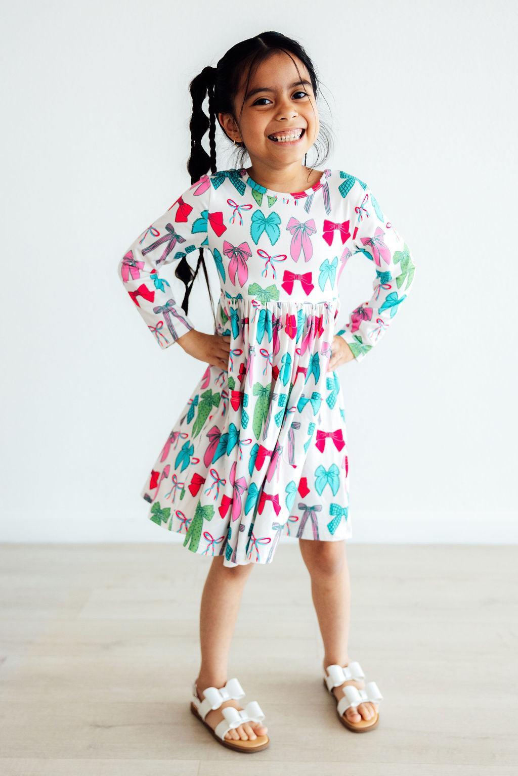 Twirls & Ties L/S Pocket Twirl Dress