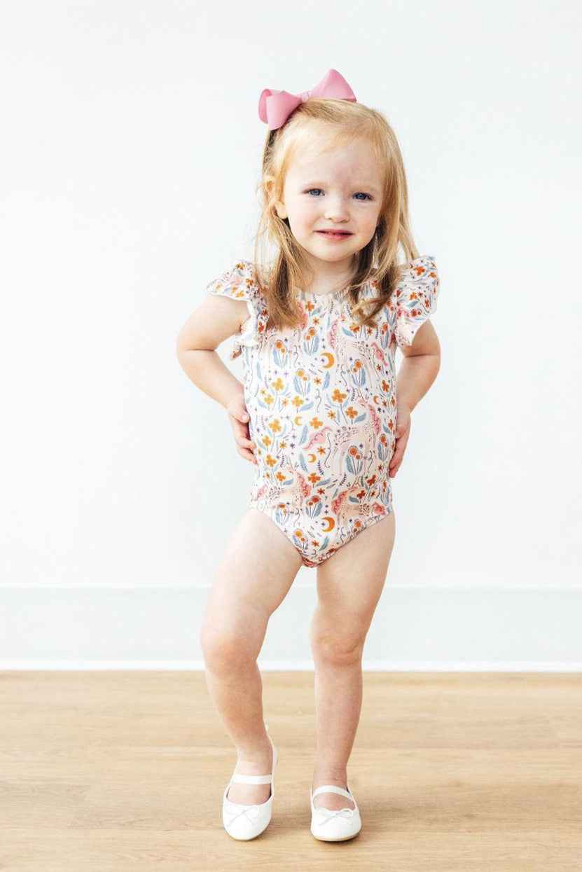 Unicorn Soiree S/S Flutter Sleeve Leotard