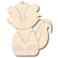 Unfinished Wood Layered and Etched Skunk Shelf Sitter | 6" Tall | 1/4" Wood | Wood Craft DIY