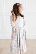 One in a Million 3/4 Sleeve Pocket Twirl Dress