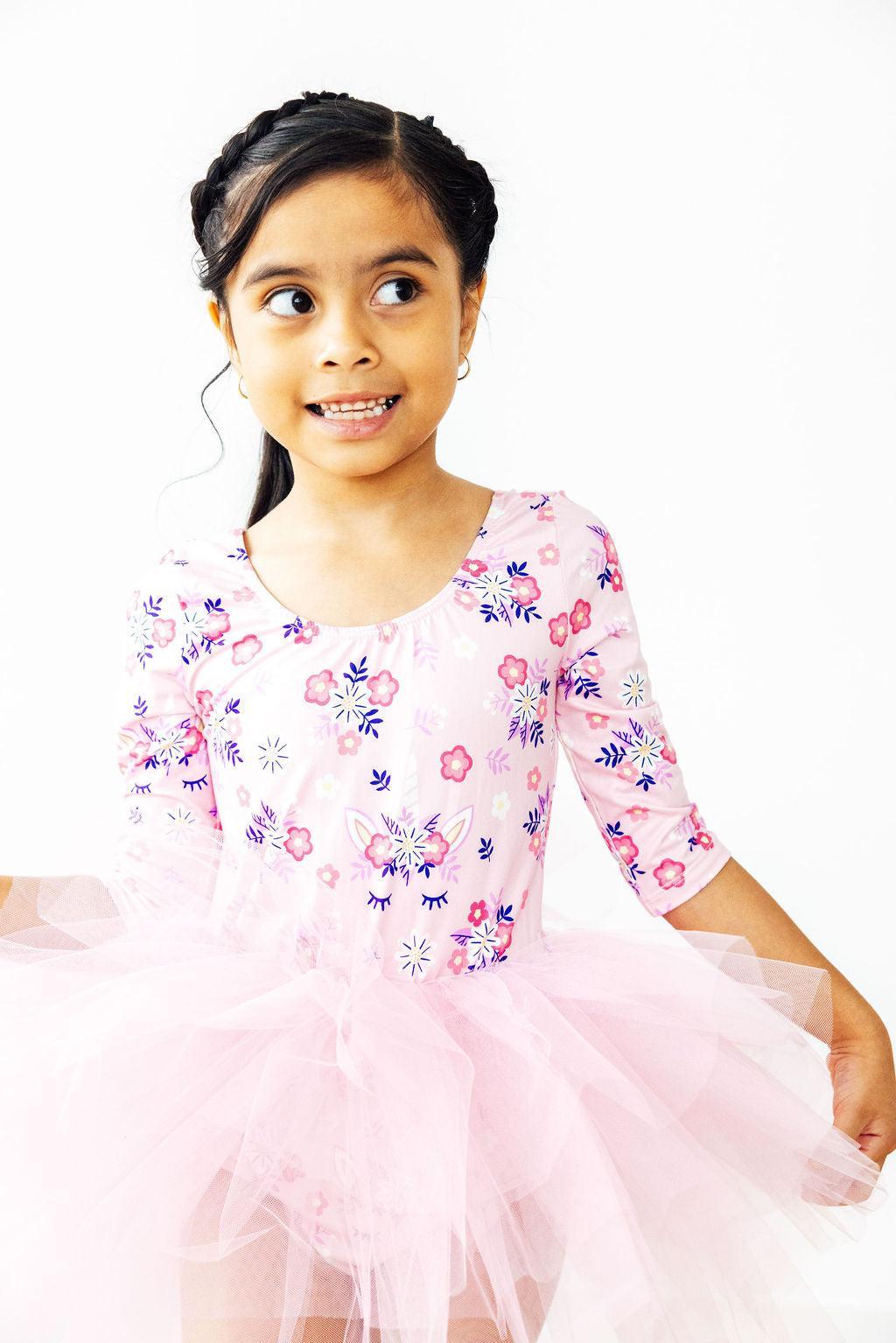 SALE Retro Daydream 3/4 Sleeve Tutu Leotard