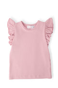 Vintage Pink S/S Ruffle Tee