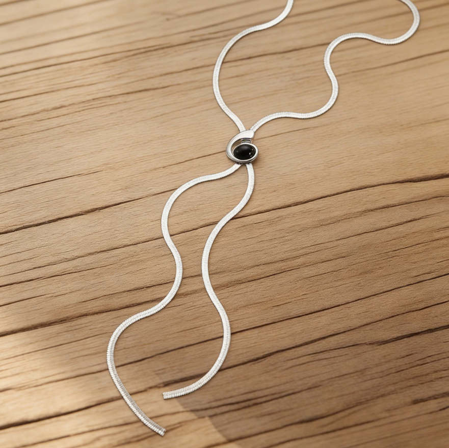 Snake Chain with Spiral Snail Pendant