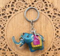 Cute Elephant Leather Keychain