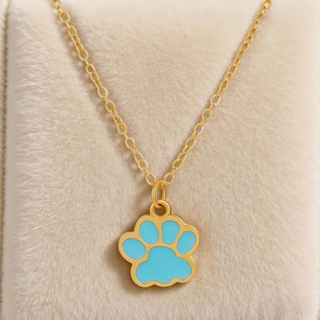 Unique Design Cute Cat Paw Print Necklace