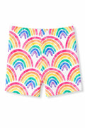 Watercolor Rainbows Twirl Shorts