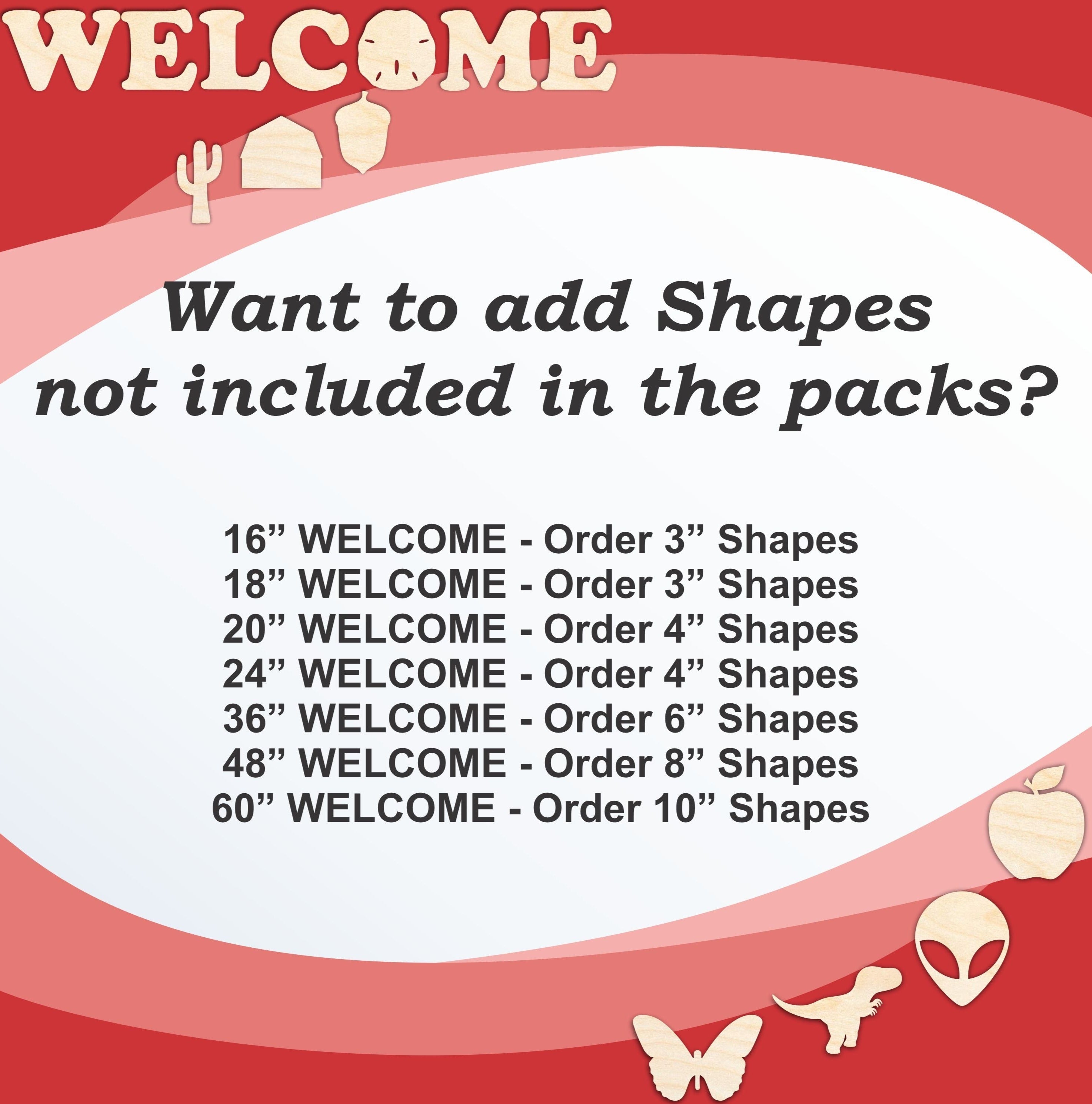 Unfinished Wood Interchangeable Welcome Craft Set - up to 60" DIY