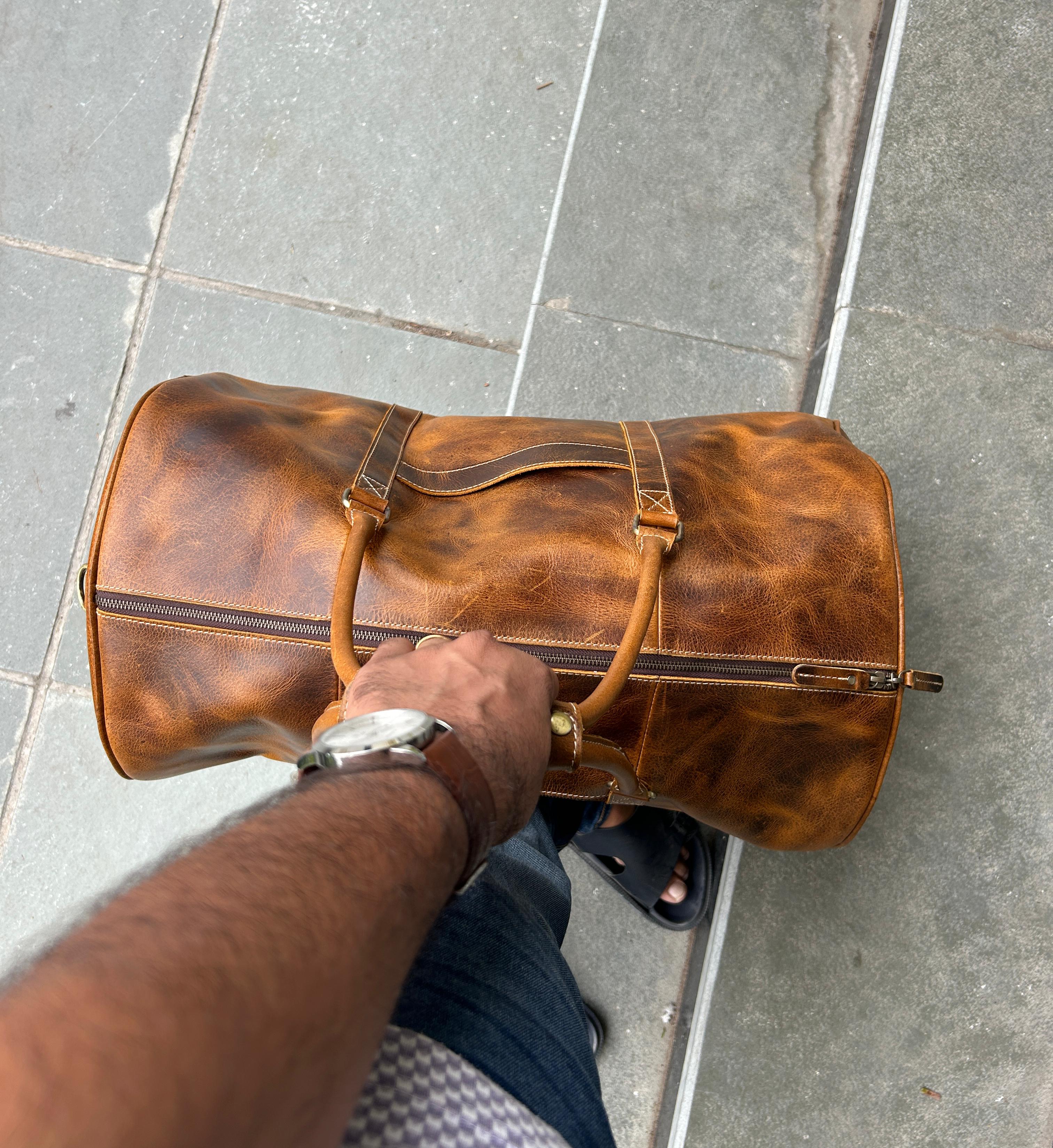 Roosevelt Full Grain Buffalo Leather Duffle