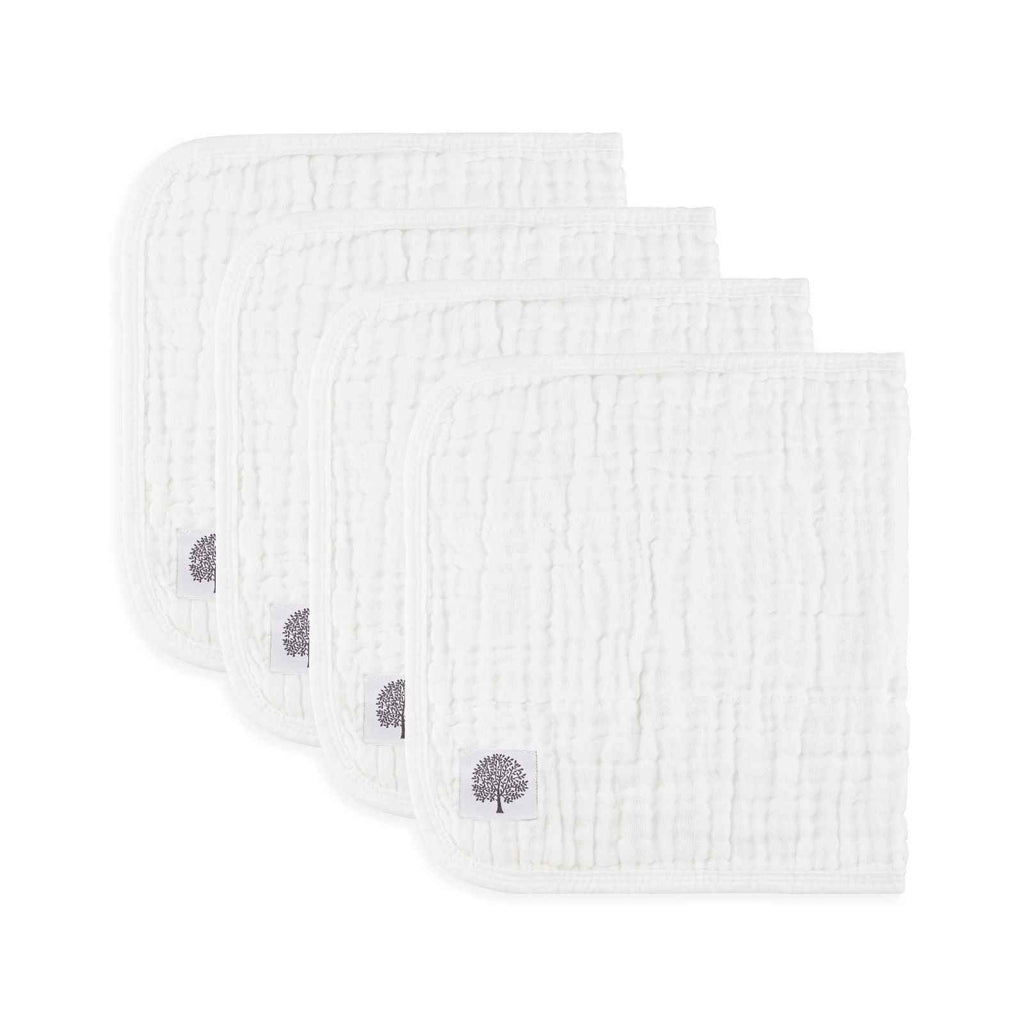 White Set - Muslin Burp Cloths (4 Pack)