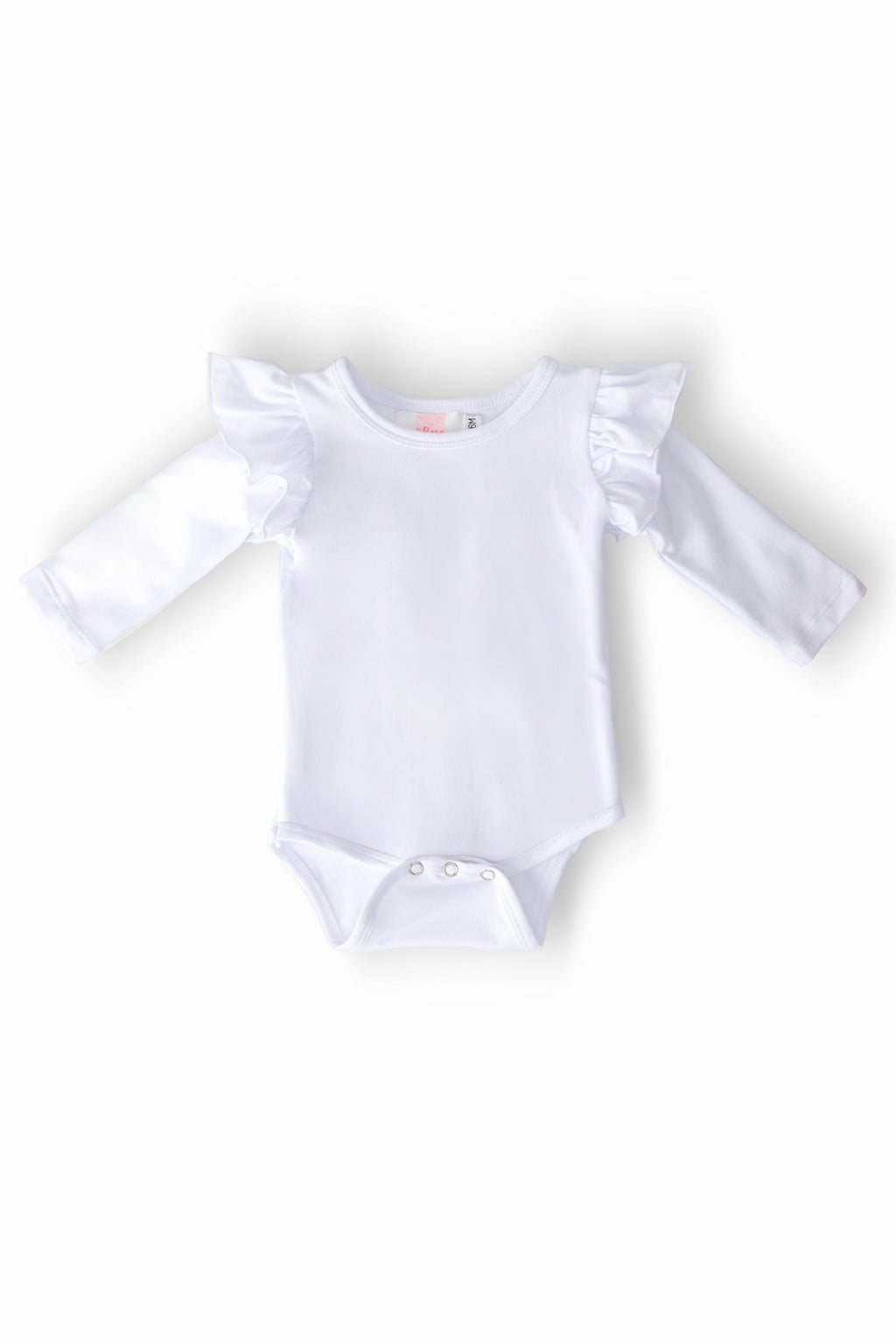 White L/S Flutter Bodysuit
