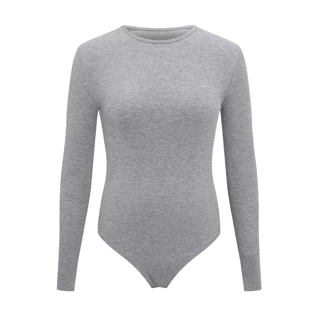 Women Long Sleeve O neck Tight Skinny Bodysuit