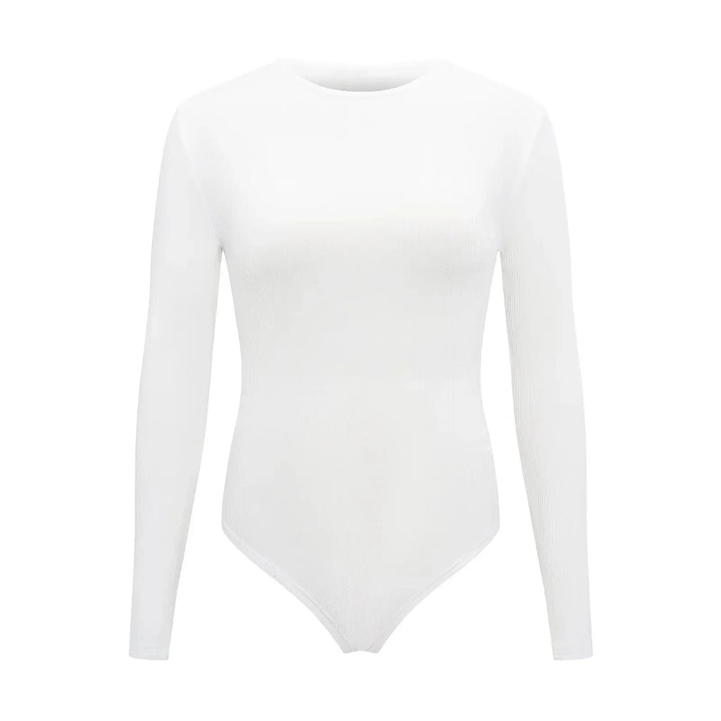 Women Long Sleeve O neck Tight Skinny Bodysuit