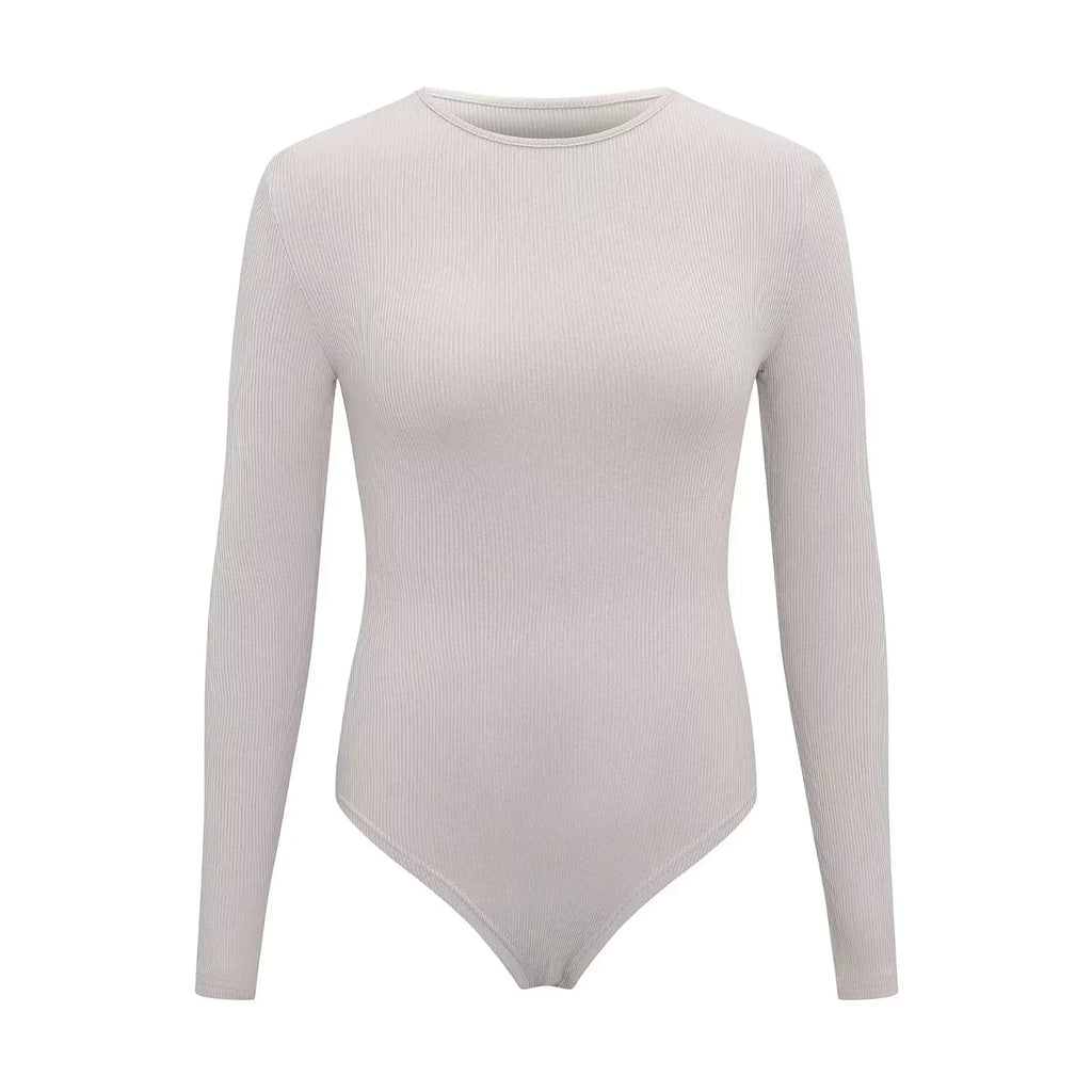 Women Long Sleeve O neck Tight Skinny Bodysuit