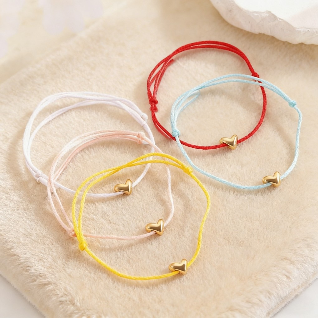 Trendy Heart Braided Adjustable Bracelet