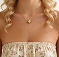 Trendy Irregular Snake Chain with Teardrop Pendant