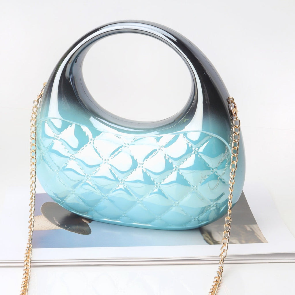 Shell Glossy Acrylic Bag, Shinny Dinner Colorful Bag Evening Clutch Purse Casual, Clutch Purse Party